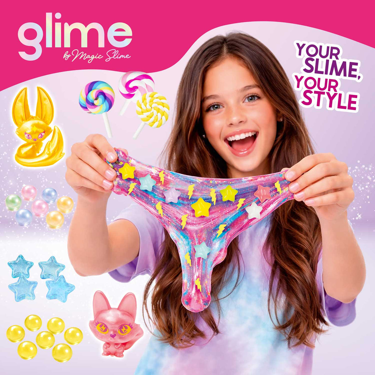 MAGIC SLIME GLIME Starter Pack – Kreatives Slime Set mit trendigen Toppings & Überraschungsfigur