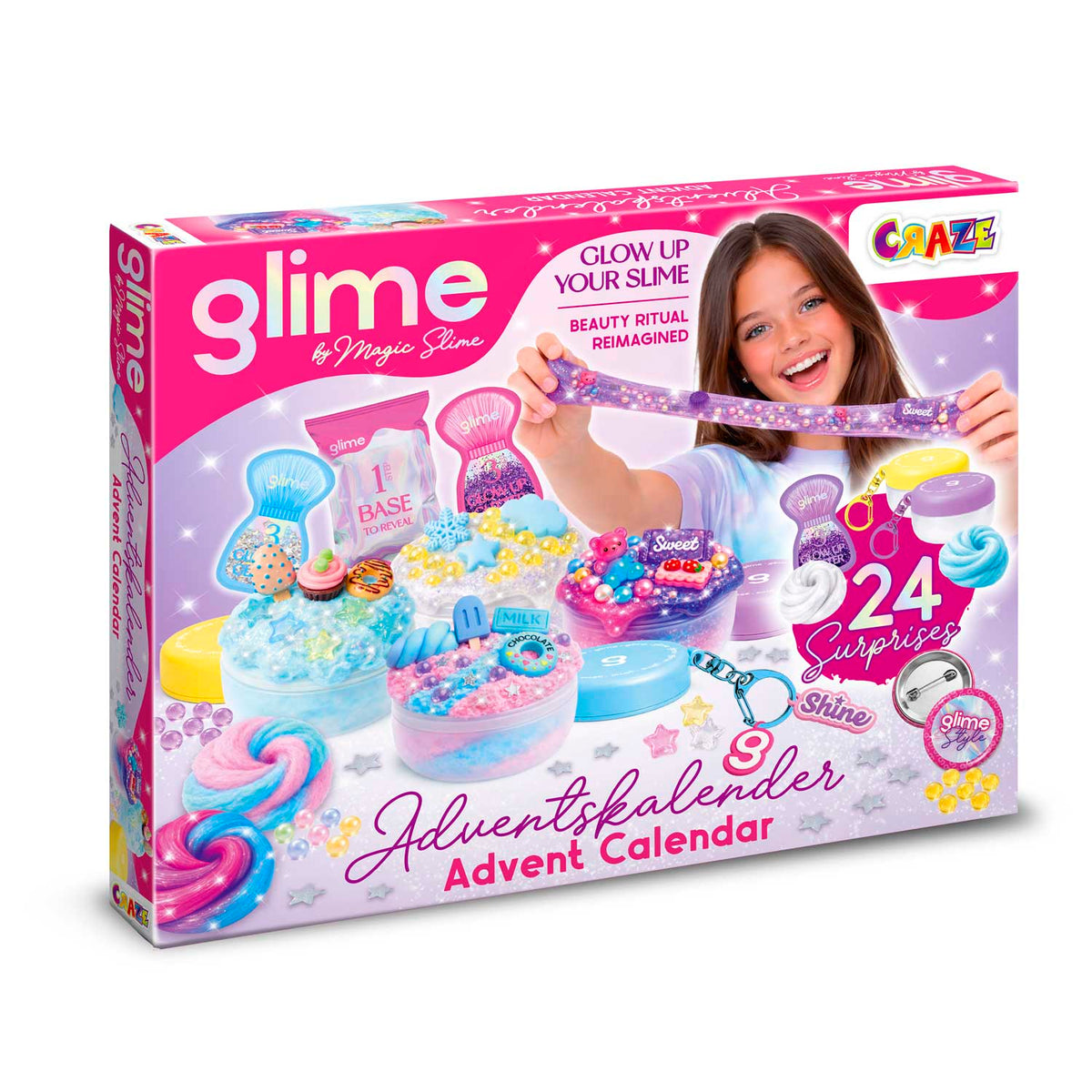 MAGIC SLIME GLIME Adventskalender – 24 Slime Überraschungen mit Toppings & Figuren