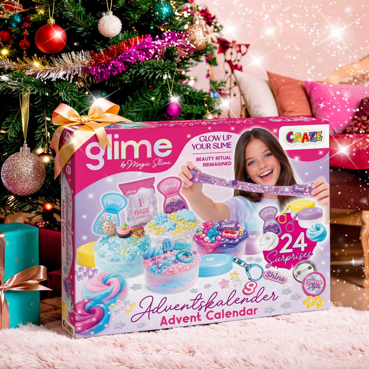 MAGIC SLIME GLIME Adventskalender – 24 Slime Überraschungen mit Toppings & Figuren