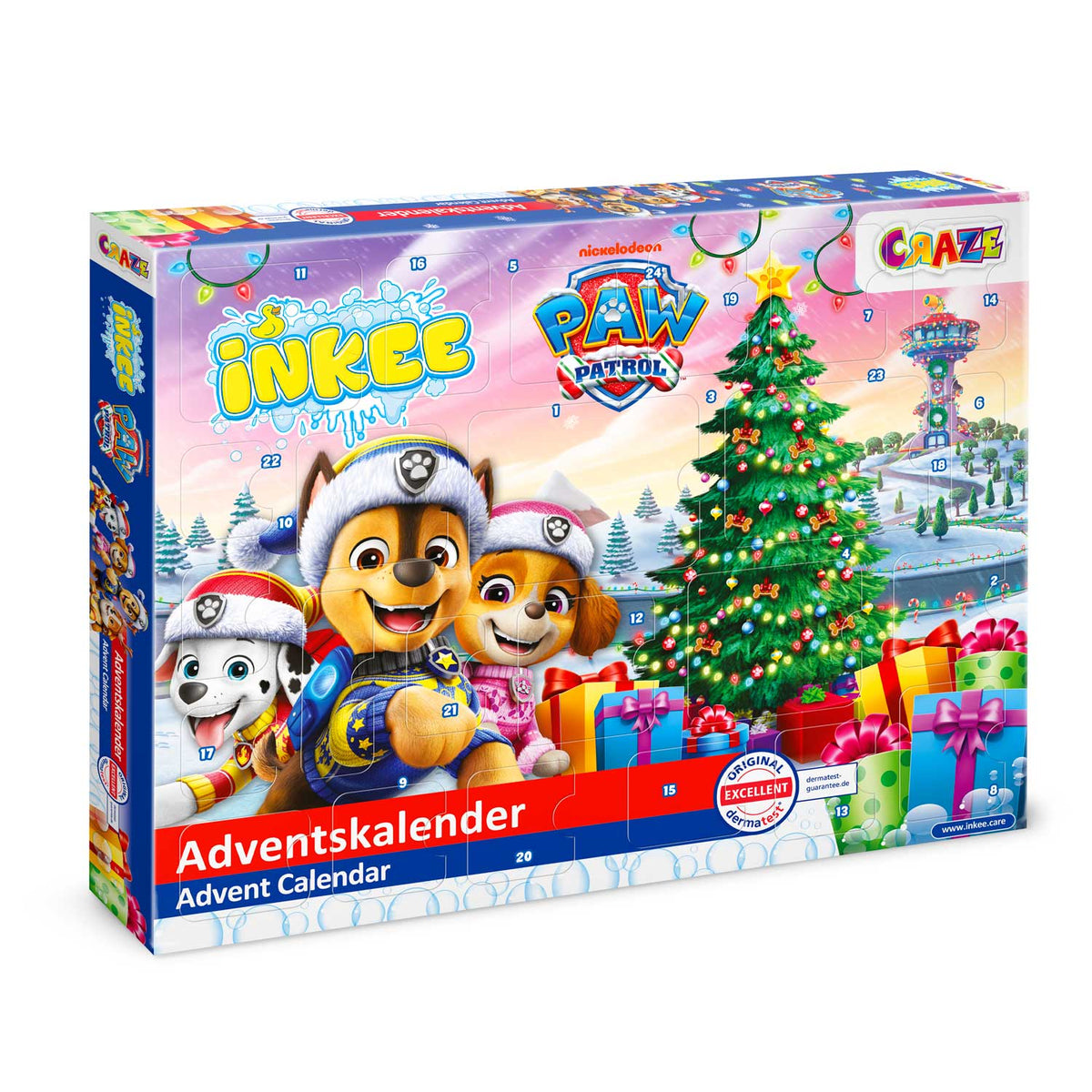INKEE PAW Patrol Adventskalender – Badespaß & Überraschungen für Kinder ab 3 Jahren.