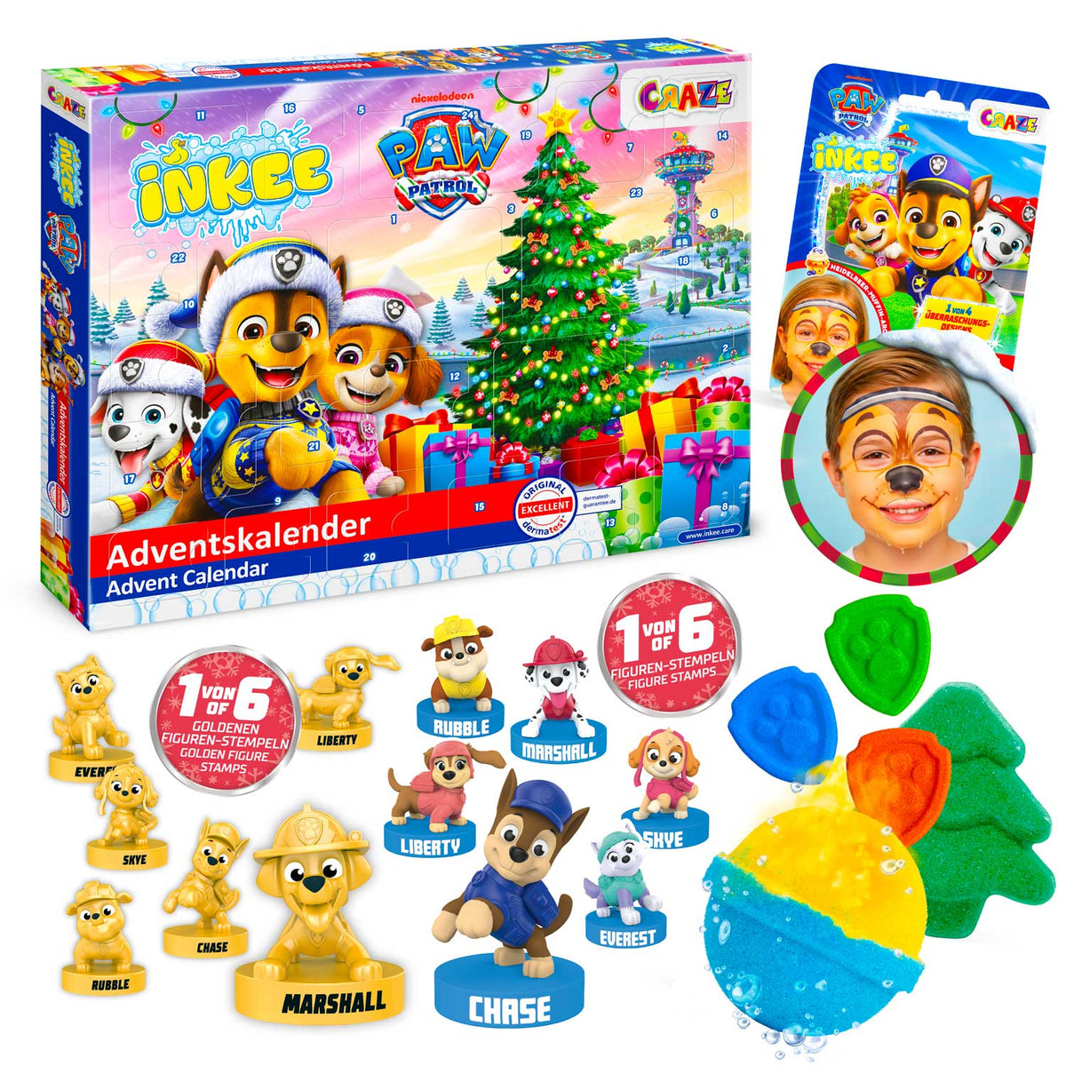 INKEE PAW Patrol Adventskalender – Badespaß & Überraschungen für Kinder ab 3 Jahren.