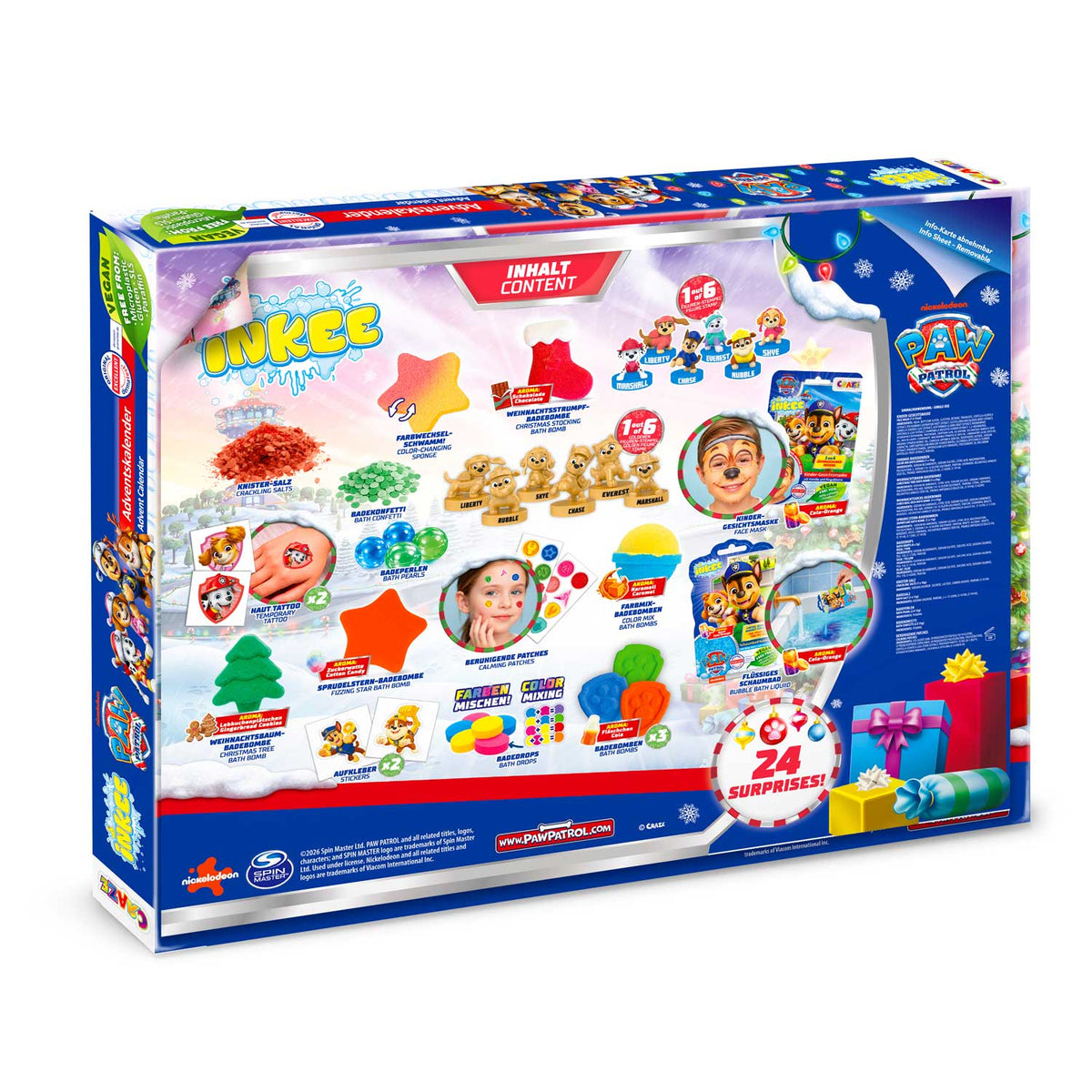 INKEE PAW Patrol Adventskalender – Badespaß & Überraschungen für Kinder ab 3 Jahren.