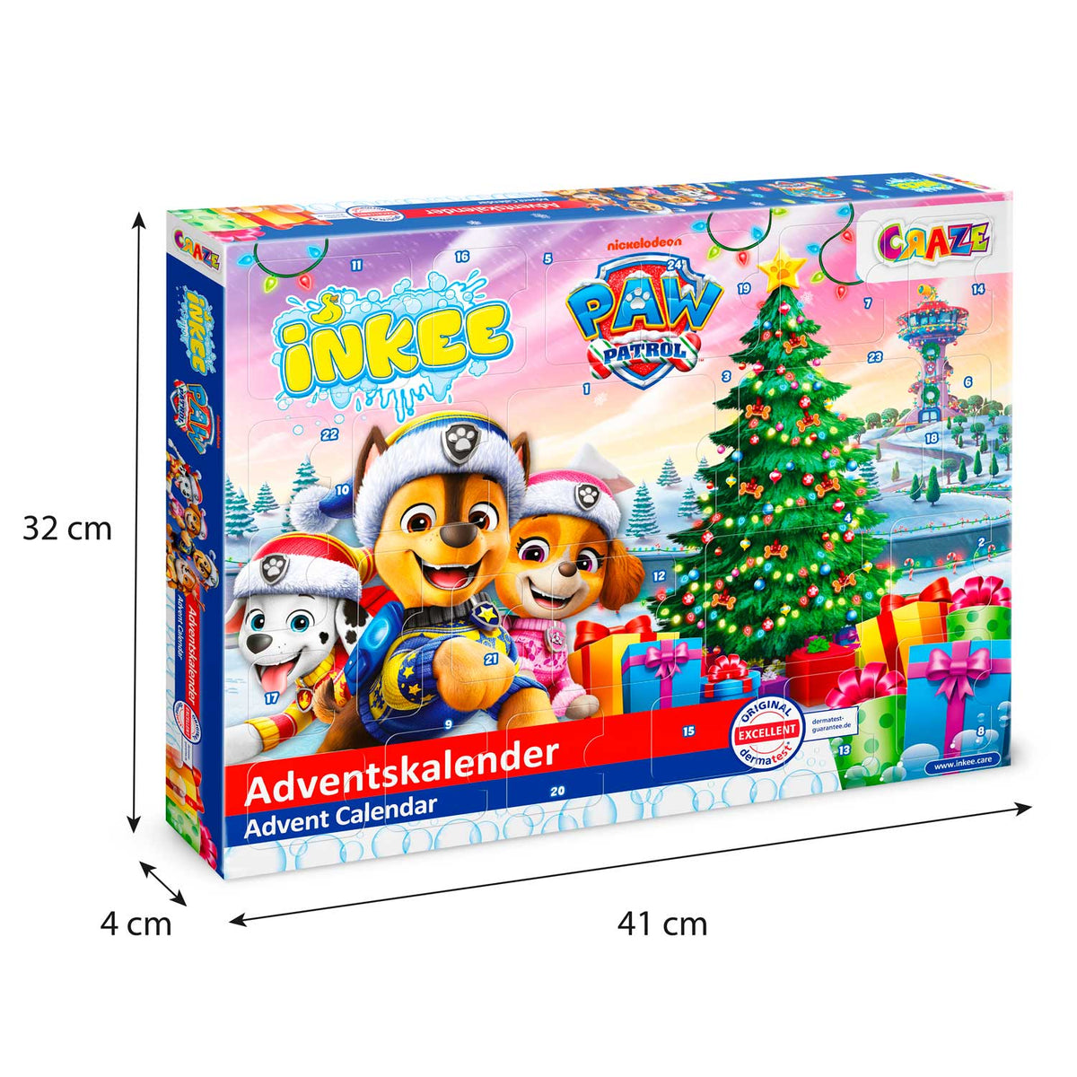 INKEE PAW Patrol Adventskalender – Badespaß & Überraschungen für Kinder ab 3 Jahren.