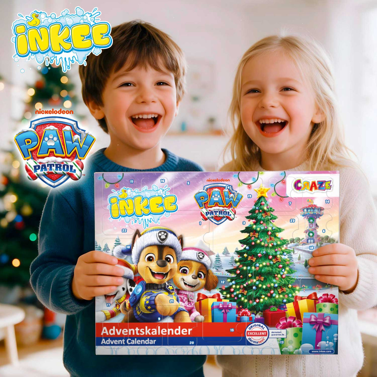 INKEE PAW Patrol Adventskalender – Badespaß & Überraschungen für Kinder ab 3 Jahren.
