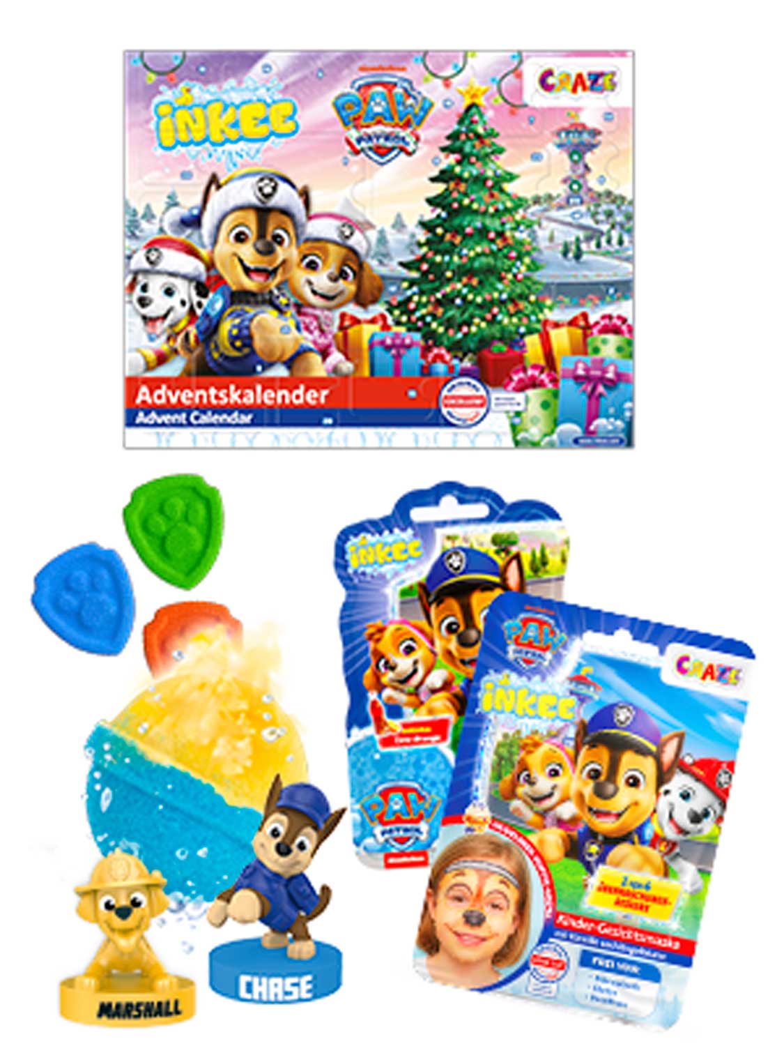 INKEE PAW Patrol Adventskalender – Badespaß & Überraschungen für Kinder ab 3 Jahren.