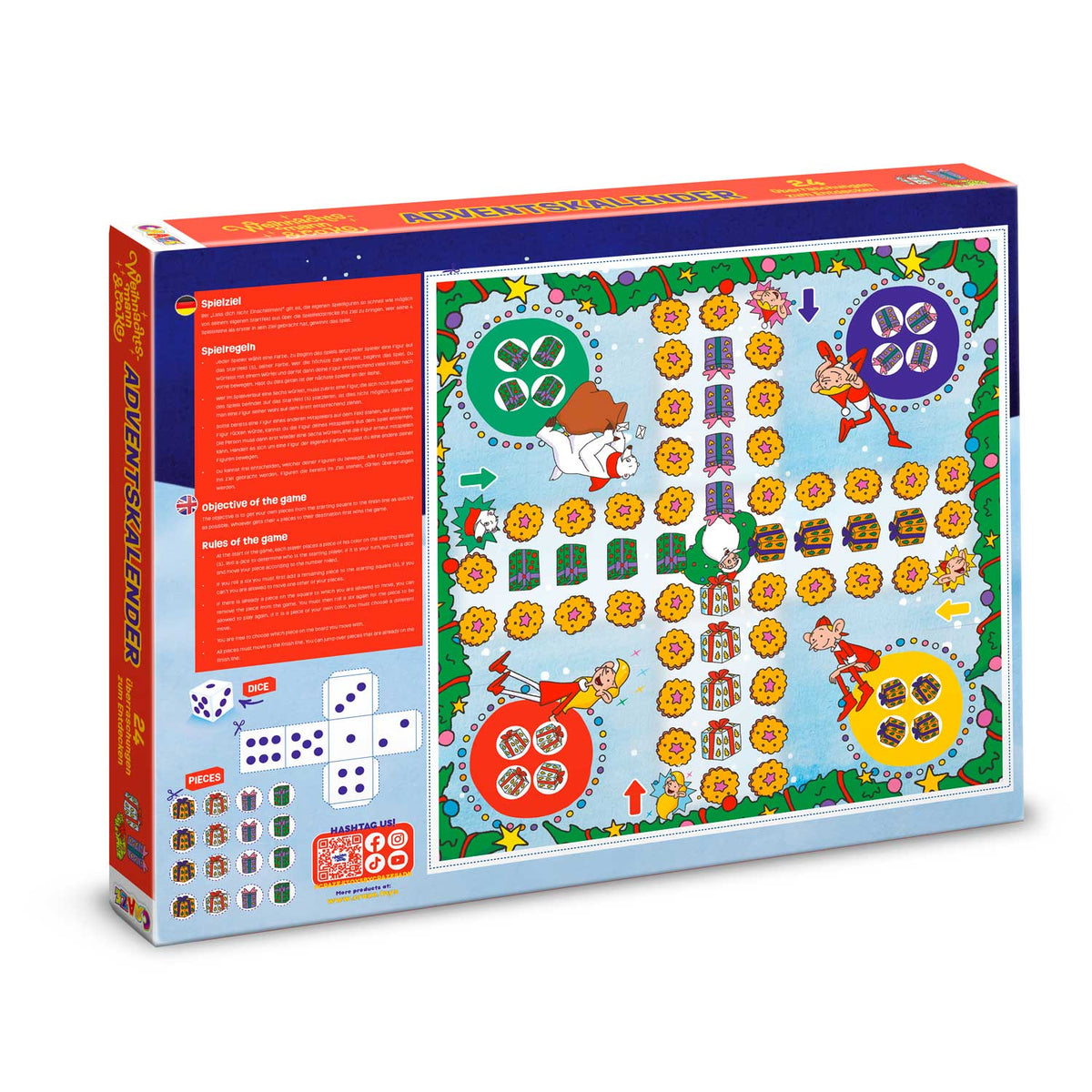 CRAZE Weihnachtsmann Adventskalender – 24 Überraschungen mit Spielzeug & Zubehör.